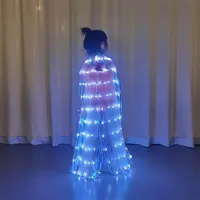 Magnifiques ailes de papillon LED lumineuses, costumes de fée pour adultes et enfants, accessoires de danse pour fêtes