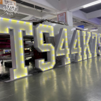 Lampes à lettres LED vintage colorées de 24 pouces avec télécommande, lettres géantes lumineuses