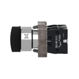 Commutateur sélecteur autobloquant à 3 positions XB2BD33C, utilisé pour le changement manuel des états de circuit dans les circuits de commande. - Product Image 1