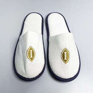 Toptan özelleştirilmiş otel tek kullanımlık spa terlikleri yıkanabilir waffle dokunmamış mercan kadife tek kullanımlık otel terliği - Product Image 5