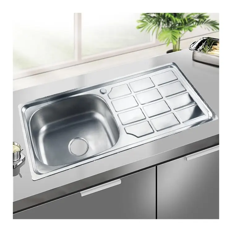 Mouhoti casale lavello cucina liquido SUS201 portatile lavello da cucina 96*43 con lavabo