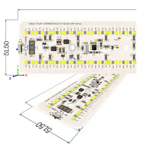 Échantillon gratuit Vente en gros Éclairage LED personnalisé Carte PCB SMD 50W 100W Lumière LED Conception de carte PCB
