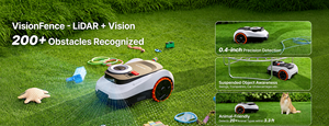 หุ่นยนต์ตัดหญ้า i215 LiDAR พร้อมระบบทำแผนที่อัตโนมัติ, ควบคุมด้วยเสียง, หลบหลีกสิ่งกีดขวาง, กันน้ำ, ตรวจจับขอบสนาม, รองรับความลาดชัน 45%, แบ่งเขตการใช้งานหลายโซน - Product Image 4