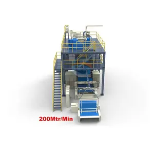 HG-2400SMS 2400mm पीपी Spunbond गैर बुना कपड़े विनिर्माण संयंत्र बनाने की मशीन 4-12 टन प्रति दिन उत्पादन क्षमता