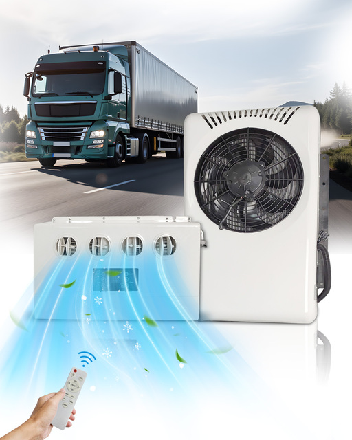 GOUKU EAC001.32 12V/24V DC Truck Air Conditioner 1900-2100W Cooling Capacity R134A Parking AC for Retrofit/Upgrade