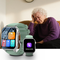 VA80 Smartwatch für Senioren mit Sturzerkennung Sturzalarm 4G GPS SOS-Anruf SIM-Kartensteckplatz IP67 Wasserdicht