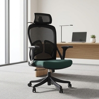 Chaise de bureau ergonomique pivotante réglable à dossier haut en maille avec support lombaire, prix d'usine