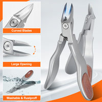 Ensemble d'outils de manucure de pédicure alimenté par brevet de haute qualité lame en acier inoxydable pointe pointue excluant les coupe-ongles à cuticules de peau morte