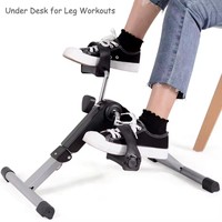 Équipement de fitness domestique, mini vélo pliable, modèle de machine à pédales, entraîneur de jambes d'intérieur pour personnes âgées