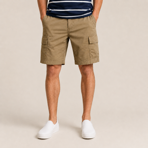 Custom Men's Cargo Shorts Cotton Twill Multi Pocket Work Shorts Casual Outdoor Utility Shorts with Flap Pockets Durable Workwear - Product Image 2