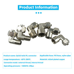 ปลั๊ก <span class=keywords><strong>PL</strong></span> กระชับอย่างรวดเร็วตัวเชื่อมต่ออะแดปเตอร์ด้ายหญิง/ชายข้อศอกอะแดปเตอร์หมุนได้ตัวเชื่อมต่อข้อต่อลม - Product Image 3