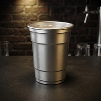 Gobelet à bière réutilisable en métal écologique de qualité alimentaire avec logo personnalisé, gobelets en aluminium de 12 oz avec logo