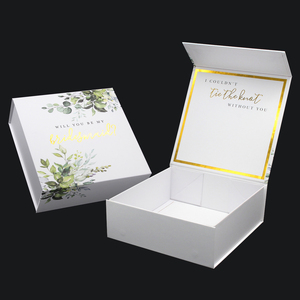 Custom made empty brides maid box magnetic wedding invitation geschenkbox groom gift bridesmaid packaging boxes