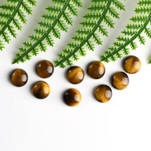 مجوهرات عصرية راقية أحجار كريمة عين النمر الطبيعية باللون الأصفر والبني الفاتح السلس الدائري الفضفاض البيضاوي الأنيق الإكسسوارات والمجوهرات - Product Image 3