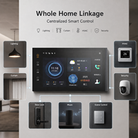 Interrupteur intelligent WiFi mural en verre avec écran tactile IA pour contrôle de scène et automatisation à distance, idéal pour appartements et hôtels