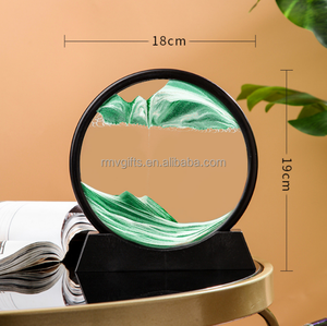 Decorazione <span class=keywords><strong>scrivania</strong></span> per la casa in movimento arte sabbia 7In vetro 3D paesaggio mare profondo dinamico sabbia immagine 3D sabbie mobili decorazione tavola - Product Image 6