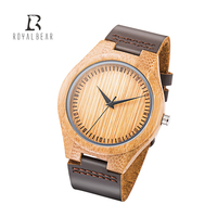 Montre en bois de bambou personnalisée OEM pour hommes et femmes, vente en gros
