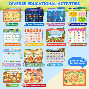 आनन्द के शैक्षिक खिलौने प्रीशशांत संवादात्मक बच्चों के दृश्य उपहार बॉक्स गतिविधि शिक्षा कार्ड सीखने के कार्ड - Product Image 4