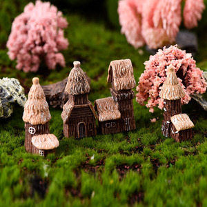 Yapay heykel reçine zanaat peyzaj dekoratif ev Retro kule bahçe minyatür heykeli, dekor için akvaryum balık tankı - Product Image 5