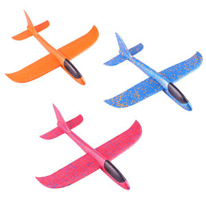 Grand modèle d'<span class=keywords><strong>avion</strong></span> <span class=keywords><strong>en</strong></span> mousse lumineux, jouet <span class=keywords><strong>planeur</strong></span> à lancer à la main, 14+ pouces, poussée mobile, 48 cm, lumières, utilisation intérieure, vidéo HD 1080p - Product Image 5