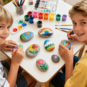 طقم رسم صخور داكنة توهج مخصص للأطفال لعبة حرفية للأطفال و صخرة - Product Image 4