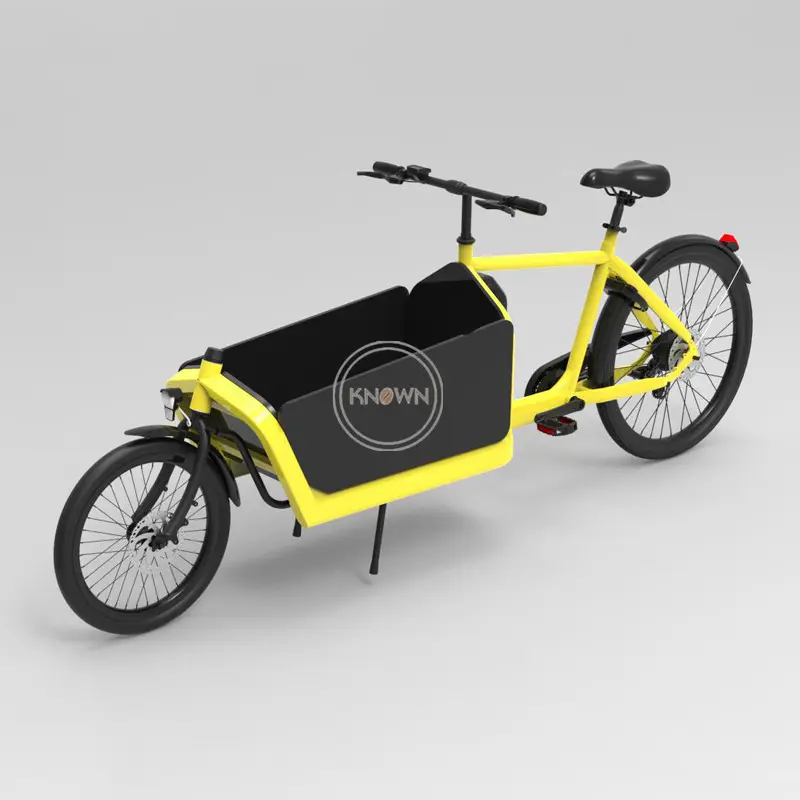 Triciclo eléctrico de carga de dos ruedas, vehículo de dos ruedas con cuerpo abierto, carga para niños y artículos de transporte