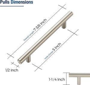 Poignée ronde, prise en main confortable, amélioration facile des meubles, poignées en forme de T, pour armoires de cuisine, commodes, tiroirs, placards - Product Image 3
