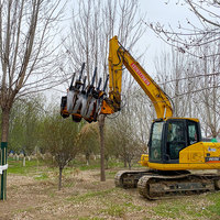 Machine de transplantation d'arbres pour excavatrices de 5 à 10 tonnes, moteur principal, garantie 1 an, 500 kg, fabriqué à Shandong Jining, inspection vidéo