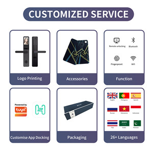 Serrure intelligente Bluelock Tuya <span class=keywords><strong>WisA</strong></span> avec Wi-Fi, reconnaissance faciale 3D, empreinte digitale, clé, en alliage d'aluminium, serrure numérique pour usage commercial et résidentiel - Product Image 6