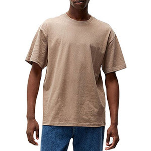 T-shirt Homme Oversize en Coton Lourd 100% Coton, Coupe Boxy, Épaules Tombantes, Style Streetwear, Uni et Cropped - Product Image 4