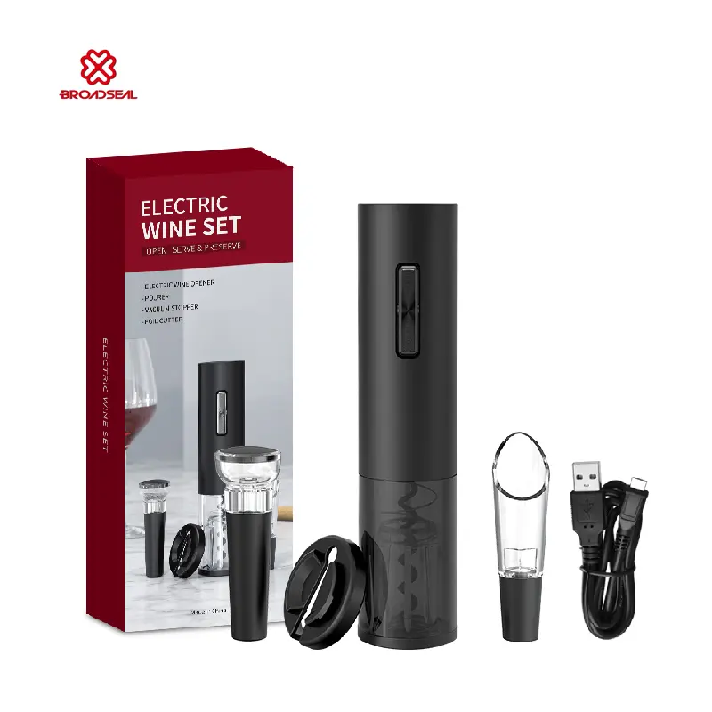 Automatic Wine Opener Gift Set Tire Bouchon New Cordless Rechargeable Electronic Electric Red Wine Bottle Opener Kit