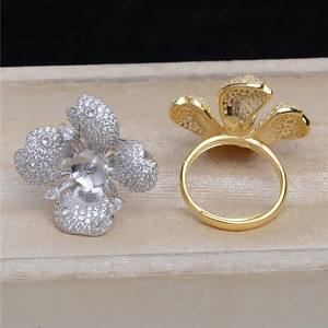 Anillo de Plata S925 con Circonita, Anillo Abierto Hecho a Mano con Cuentas Grandes de 10-12 mm, Accesorios para Perlas, Componentes de Joyería Vacíos JG5432 - Product Image 3