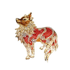 Xiliangfeizi Châu Âu và Mỹ cá nhân Custom-Made Red <span class=keywords><strong>Wolf</strong></span> trâm sang trọng phụ kiện động vật cho nam giới - Product Image 6