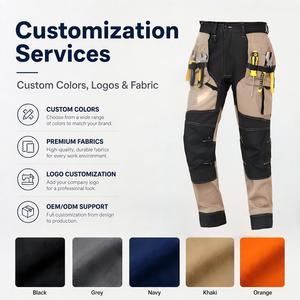 Pantalones de Trabajo <span class=keywords><strong>Cargo</strong></span> de Cordura con Múltiples Bolsillos Ropa de Trabajo para <span class=keywords><strong>Hombre</strong></span> con Doble Rodillera - Product Image 3