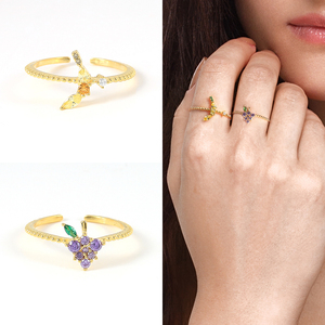 แหวนเงินแท้ S925 รุ่น ROXI Creative ประดับเพชรทรงผลไม้สตรอว์เบอร์รีขนาดเล็ก - Product Image 4