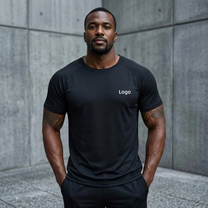 Camisetas Deportivas Personalizadas de Primavera/Otoño para Hombre, Elásticas, con Estampado Metálico, Ajustadas, de Malla Transpirable y Absorbente de Sudor - Product Image 1