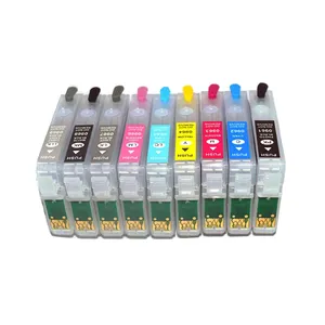 <span class=keywords><strong>Cartouche</strong></span> d'encre <span class=keywords><strong>rechargeable</strong></span> T0961- T0969 avec puce de réinitialisation automatique pour imprimante <span class=keywords><strong>Epson</strong></span> Stylus Photo R2880 - Product Image 1