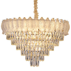 Lustre rond en verre cristal K9 clair <span class=keywords><strong>de</strong></span> salon moderne d'hôtel <span class=keywords><strong>de</strong></span> luxe - Product Image 2