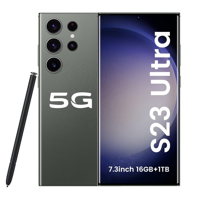 Brand New Original S23 Ultra 5G Smartphone 7.3 Inch HD Screen 16GB+1TB Memory Face Unlock Dual Card 108MP High Quality Cellphone
