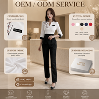 Tenue de spa personnalisée OEM ODM avec logo, vêtements de travail pour femmes, salon de beauté, style chinois moderne, ensemble tunique et pantalon pour massothérapeute
