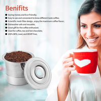 Cangkir kapsul kopi k-cup Modern beberapa siklus fitur penyimpanan bahan baja tahan karat