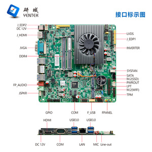 Placa Base Industrial Yentek Mini ITX i5 6300U DDR4 de Doble Canal HDMIVGALVDSEDP - Product Image 3