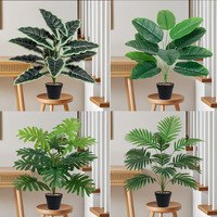 Plantes artificielles Whh Whh-106 en PVC, fleurs vertes, plantes bioniques – Décoration suspendue intérieure/extérieure pour Thanksgiving, pour table