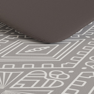 Tapis de cuisine X-Lounge pour soins des pieds, ensemble anti-fatigue en mousse à mémoire de forme épaisse, antidérapant en PVC, fabriqué à la machine, tapis de position assise, rembourré, résistant aux taches - Product Image 3