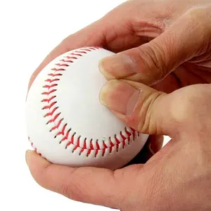 Gran oferta de béisbol profesional de cuero PU de 9 pulgadas de cuero de vaca con núcleo de corcho de béisbol con logotipo personalizado