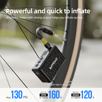 Pompe à air électrique haute pression 130 PSI personnalisée avec manomètre, légère et portable pour vélos de montagne/route