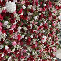 Mur de fleurs personnalisé 5D 3D blanc enroulable tissu fleur mur mariage décor soie artificielle rose fleur panneau toile de fond fleur mur