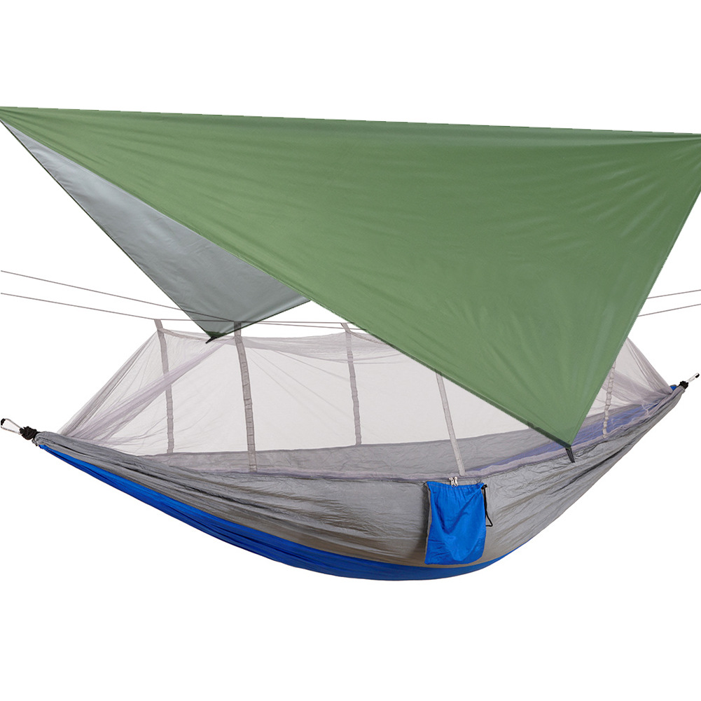 green sky screen gray spell blue mosquito net hammock
