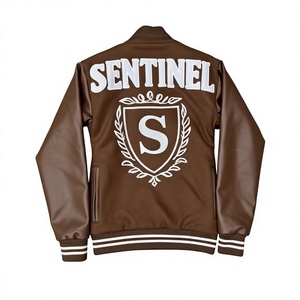 Chaqueta Varsity Impermeable Estilo Letterman, a la Moda, Bordada, de Lana y Seda, para Hombre, con Cierre de Botones Cubiertos, Resistente al Viento - Product Image 6