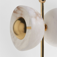 Lampe de table en laiton demi-sphère en albâtre artisanal de luxe, motif papillon, éclairage décoratif personnalisé pour hôtel, villa, chambre, restaurant